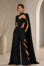 Black Premium Lycra Co-Ord Set with Cut-Out Corset