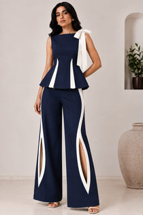 Future Cuts Navy Blue Arcelle Co-Ord Set