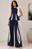 Future Cuts Navy Blue Arcelle Co-Ord Set